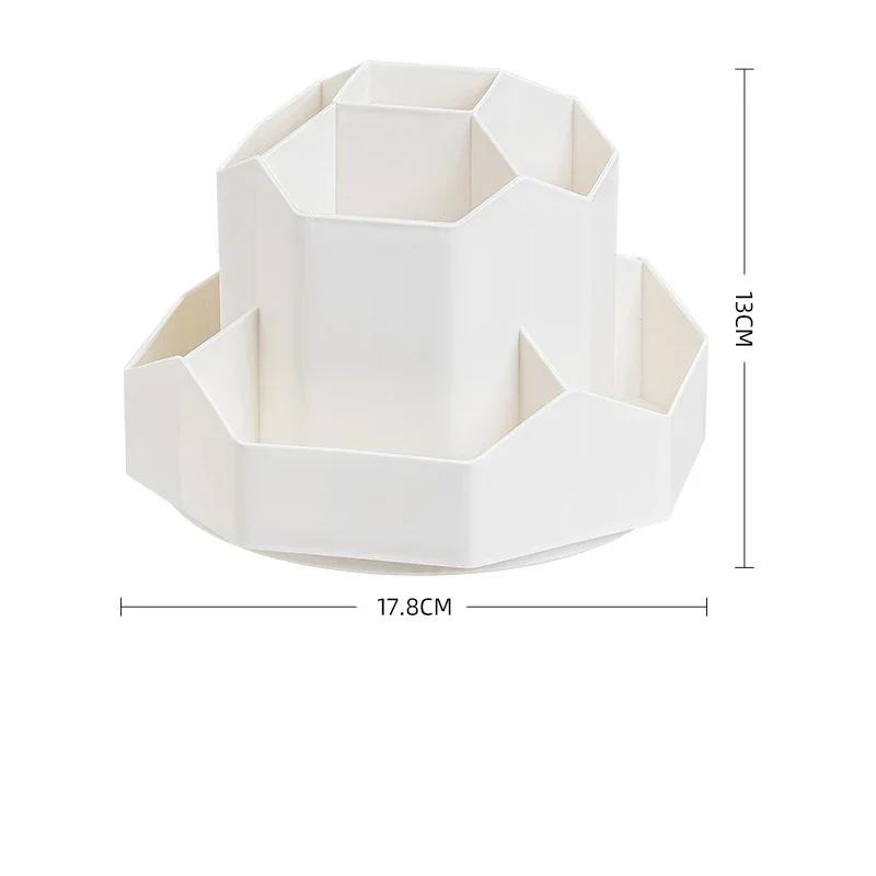 

Вращающийся на 360 градусов держатель для кистей, подставка для канцелярских принадлежностей, вращающийся настольный органайзер, косметический органайзер, держатель для губной помады