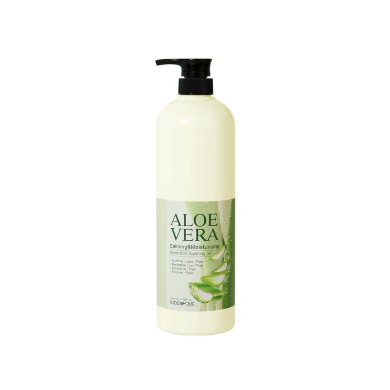 Foodaholic Aloe Vera Soothing Gel 1000ml / Pump-type Large Capacity Soothing Gel Containing Purslane Extract