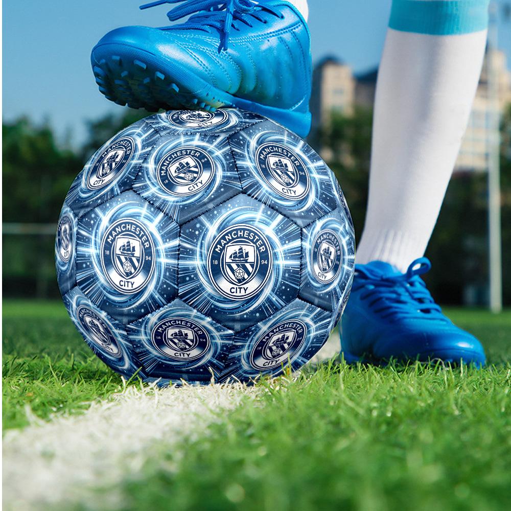 Balón de fútbol temática Manchester City Tamaño 5 Balón de fútbol Tacto Suave Balón de Fútbol Profesional para Entrenamiento Deportivo al Aire Libre