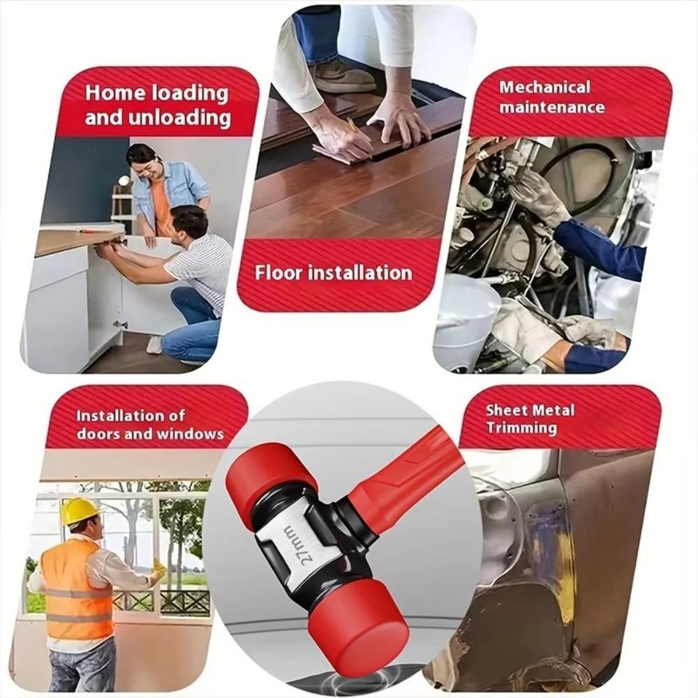 Non-Slip Grip Rubber Mallet Solid Rubber Head Installation Mallet Floor Tile Installation