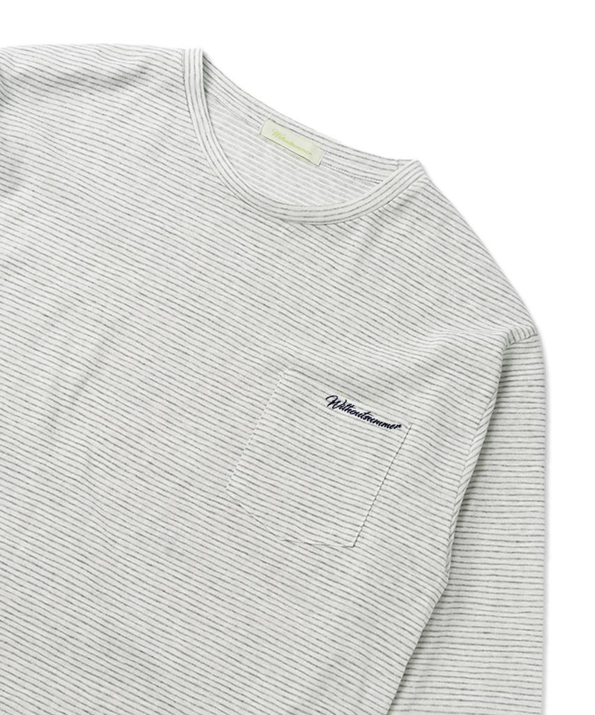 WITHOUT SUMMER Heize Striped T-Shirt_Ivory