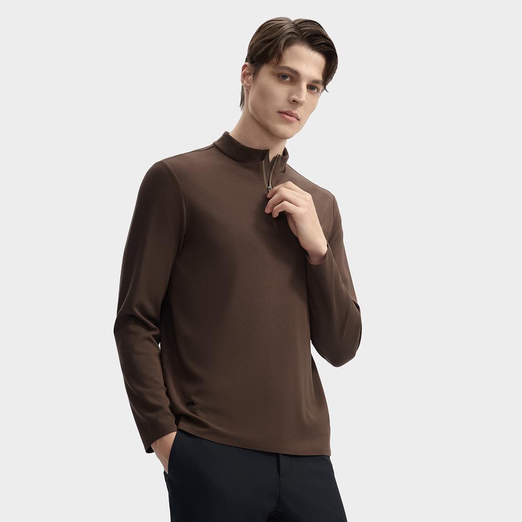 New FILA T Shirt Men's Tangli Brown F11M442208FBN