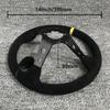 Universal 350mm Racing Steering Wheel Suede 14inch Deep Dish Bolts With Horn Button Include Aluminum Ring For VW HONDA BMW Ford