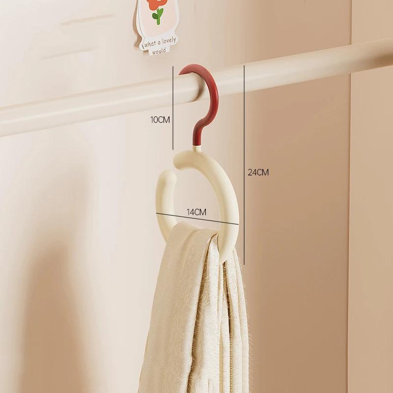 Dopamine Hook Hanger, Rotatable Scarf and Hat Bag Storage, Scarf Display Rack, Hat and Bag Hanging Rack