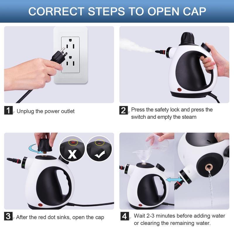 1050W High Power Multipurpose Portable Pressure Steamer Cleaning Kit Household Handheld Steam Cleaner