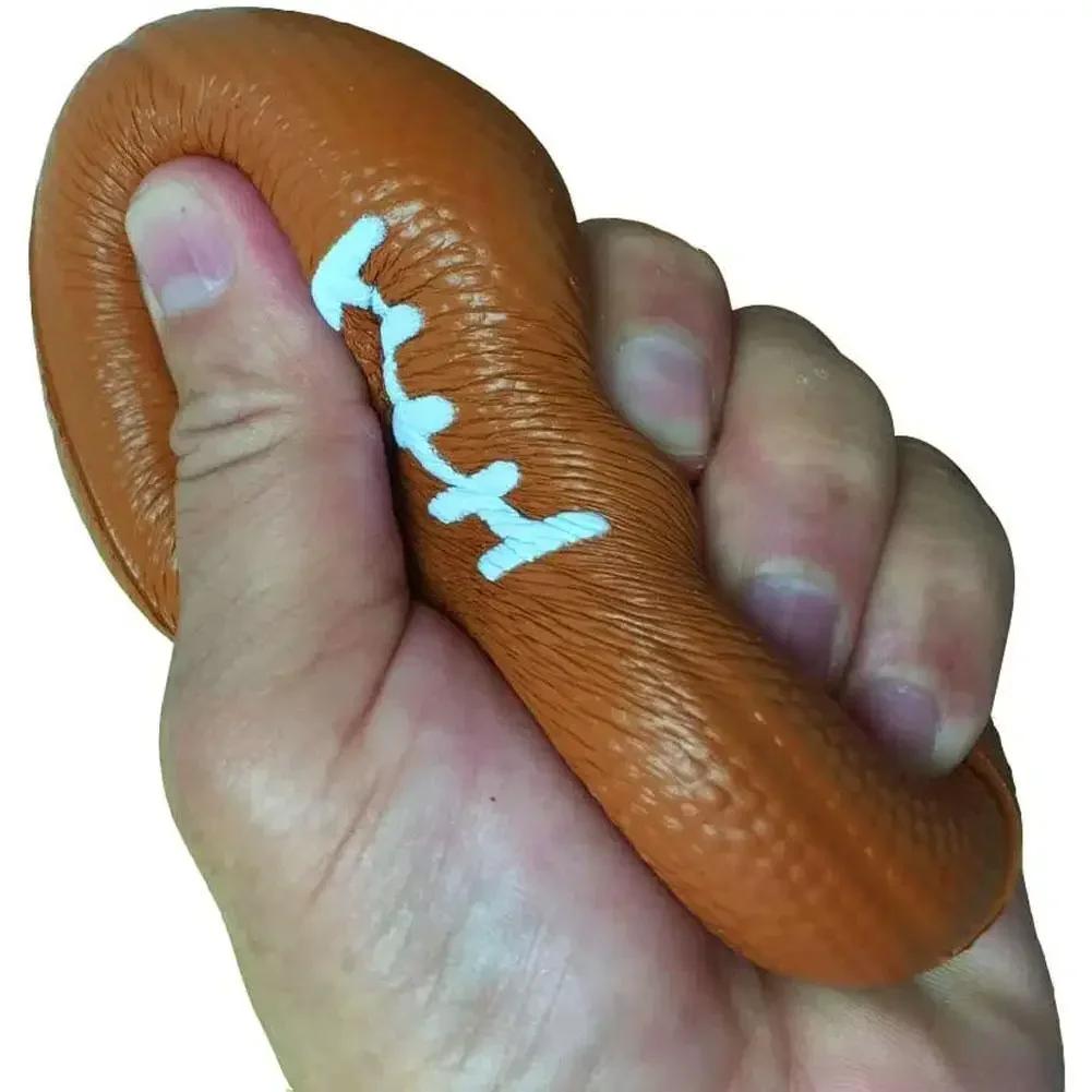 Mini Soft PU Anti-stress Small Rugby Relax Fidget Toys Office Kids Brown Pressure Release Brown Bouncy Squeeze Stress Relief Toy