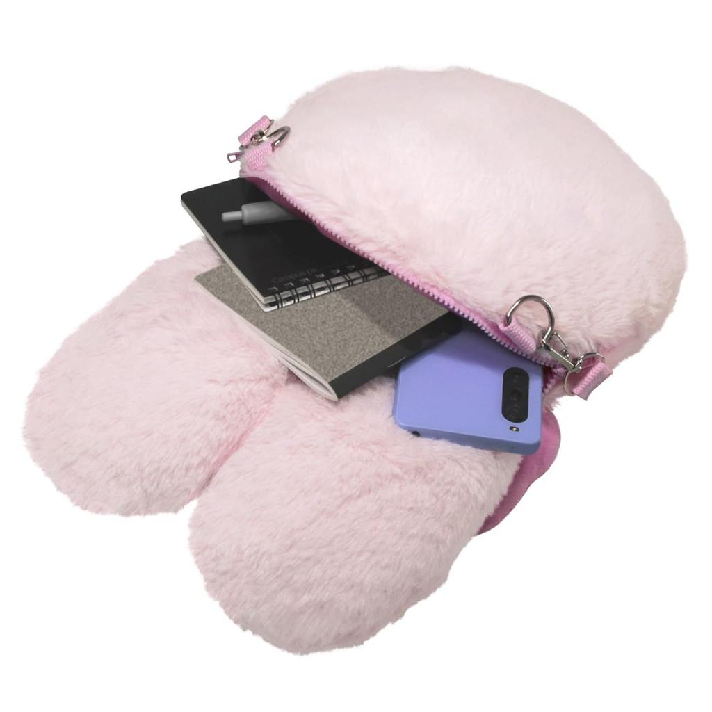 Esther Bunny Plush Face Shoulder Bag - Ribbon Bunny