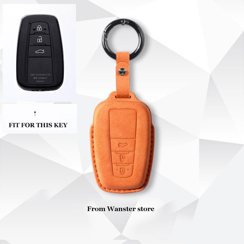 

Кожаный чехол для ключей с 2/3/4 кнопками для Toyota Prius Camry Corolla CHR C-HR RAV4 Land Cruiser Prado, брелок