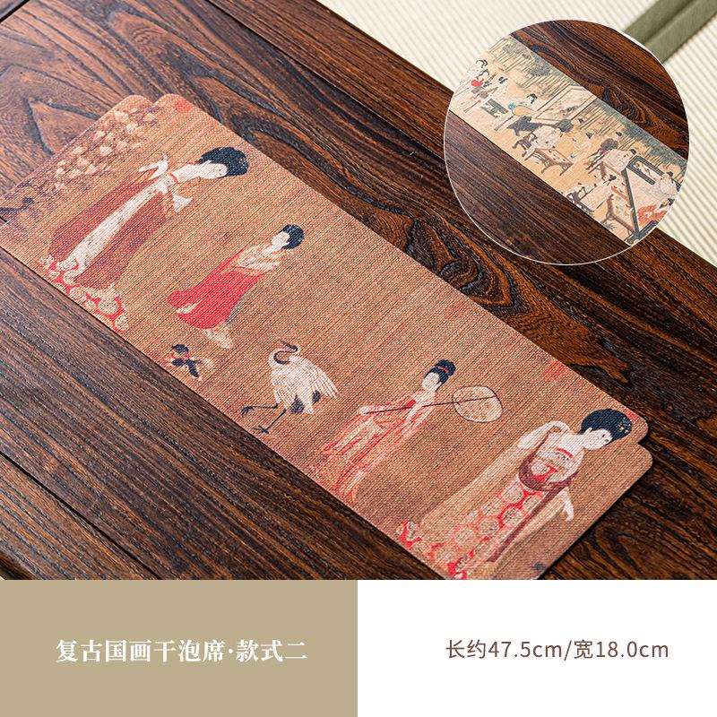 

Древняя живопись дзен Теплоизоляционные коврики для чайного столика Водонепроницаемая подставка под напиток Скатерть для обеденного стола Подставка для чайной церемонии Украшения