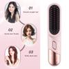 Wireless Hair Straighteners 4000mah Mini Hot Comb Dryer And Straightening Brush Hair Styling Appliances Hot Comb Straightener