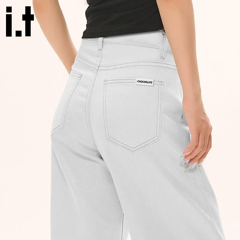 CHOCOOLATEit Women's Summer Tencel Wide-Leg Jeans