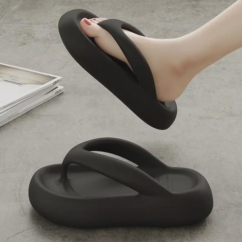 Women's Summer Anti-Slip Soft Sole Slippers - Comfy Thick EVA for Home & Bathroom