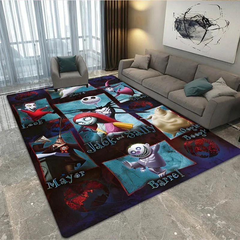 Halloween The Nightmare Before Christmas Teppich Wohnzimmer Schlafzimmer Teppich Rutschfester Teppich Zuhause Schlafzimmer Dekoration Geburtstagsgeschenk