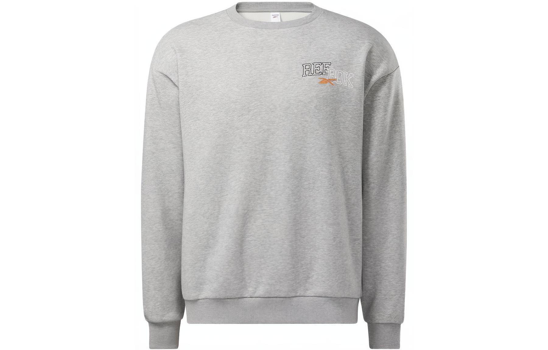 Reebok Sweatshirts Unisex Gray Crew Neck Moderate Regular HF2759- L