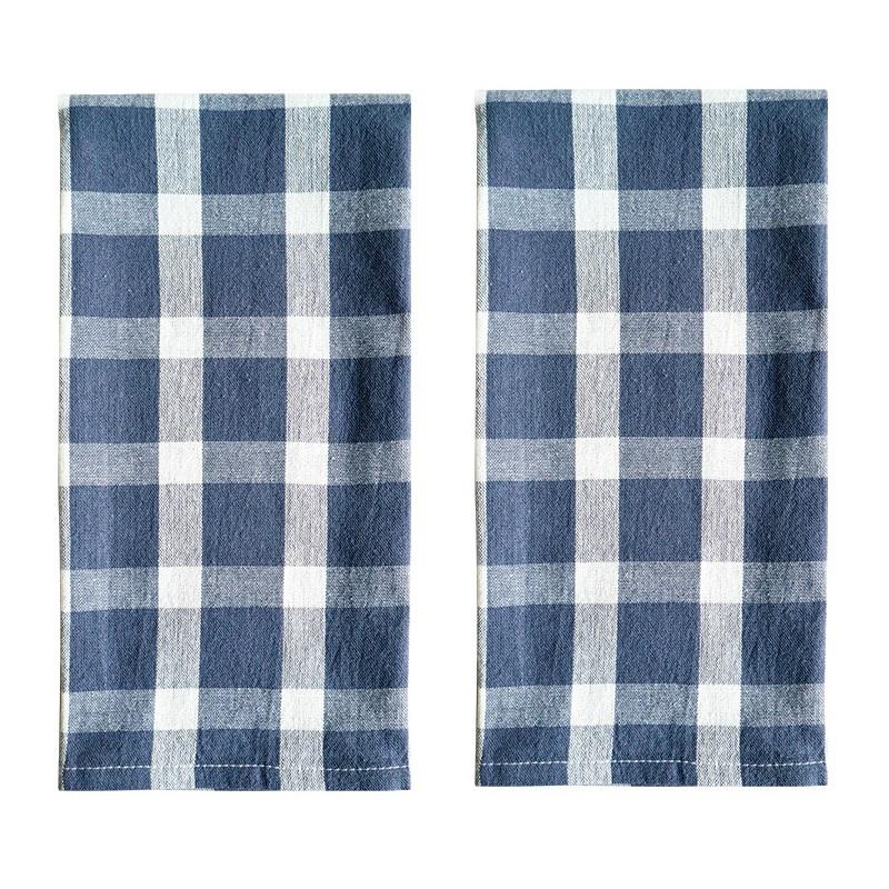 2PCS Home Assorted Flat Kitchen Towels Ultra Absorbent Soft Dish Towels Perfect Dishtowel for Cooking Cleaning, and Drying Hands