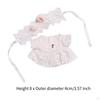 2Pcs Dolls Dress and Headband, Miniature Clothes Accs, Handmade Clothing Costume for 15-20cm Girl