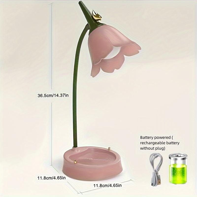 1pc Magical LED Table Lamp Cordless Table Lamp Adjustable Gooseneck Dimmable Touch Rechargeable Battery Eye Protection Nightlight
