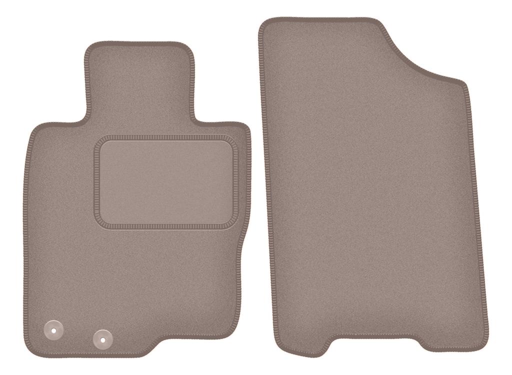 Beige Vordermatten für: Nissan Navara IV Pickup (2014-)