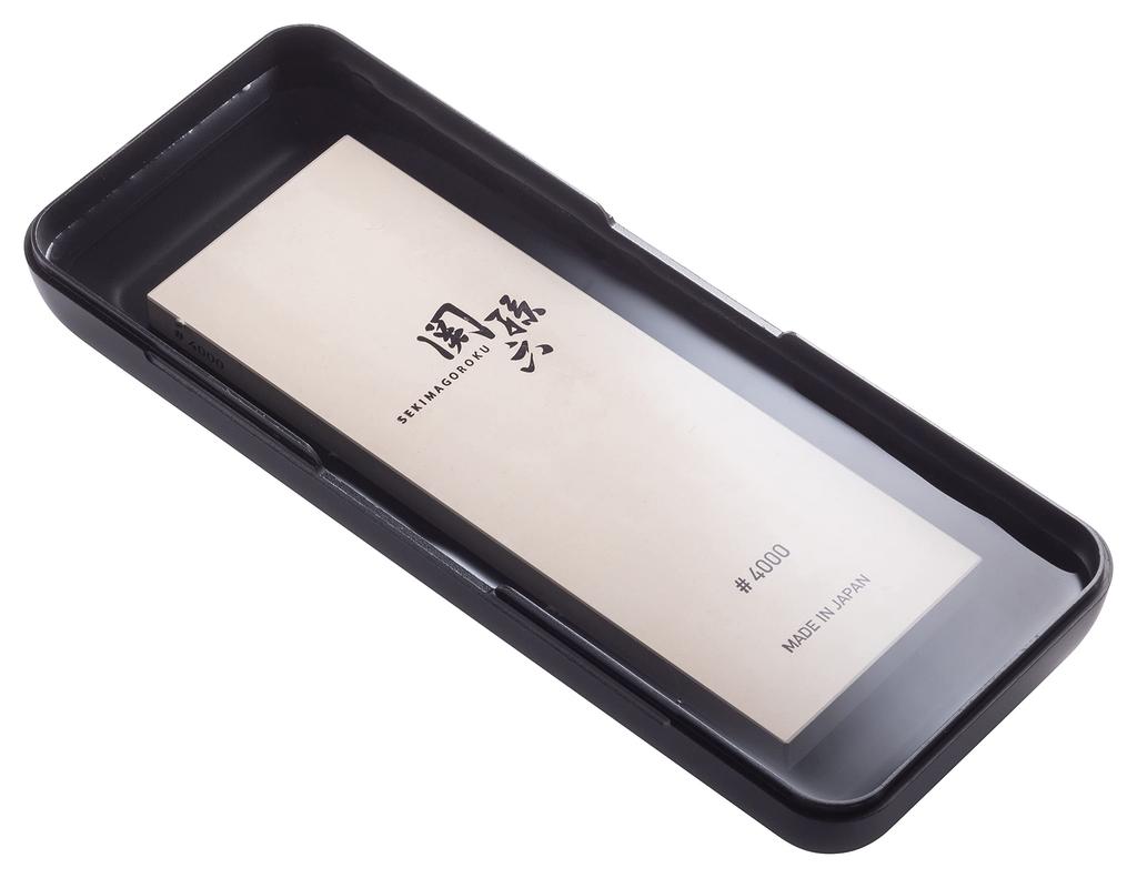 Kai Seki Magoroku Finishing Knife with Storage Made in AP0332 Whetstone, Sharpener, #4000, Case, Japan,