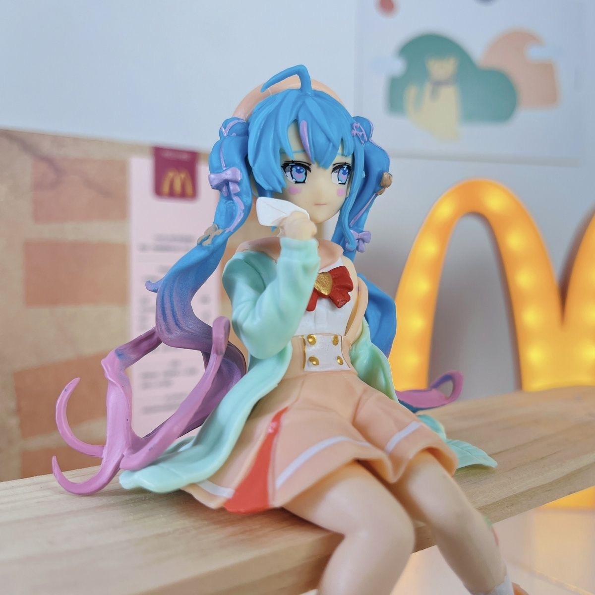 Фигурка Хатсунэ Мику - коллекционная игрушка аниме-персонажа, детская кукла, подарок, 12 см синий