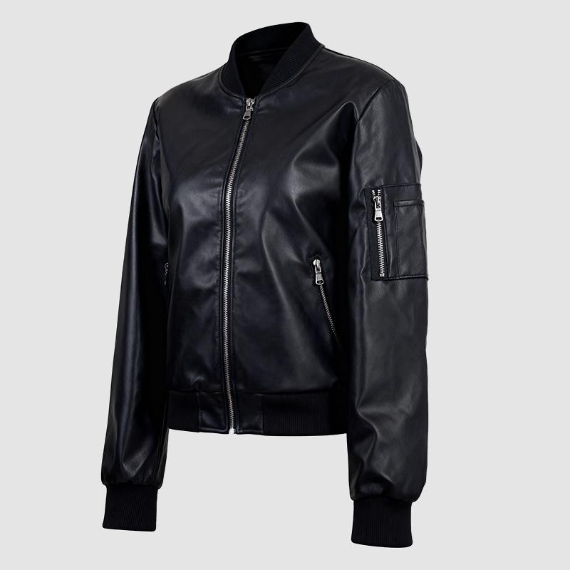 

2026 Fashion Jacket Jacket PU Leather Street Style Short Motorcycle Clothing Cool Jacket Top Autumn XL