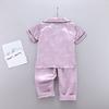 Sommer Baby Kinder Mädchen Jungen Stehender Bär Nachtwäsche Set Kurzarm Bluse Tops + Nacht Hosen