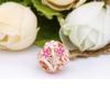925 Silver Exquisite Hollowed-out Circular Flowers Bee Charm Pendant Suitable For Bracelet DIY Fashion Jewelry