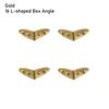 4Pcs Mini Metal Crafts DIY Manual BJD Doll Bags Parts Doll Suitcase Box Case Corner Protector Luggage Trunk Lock Box Accessories