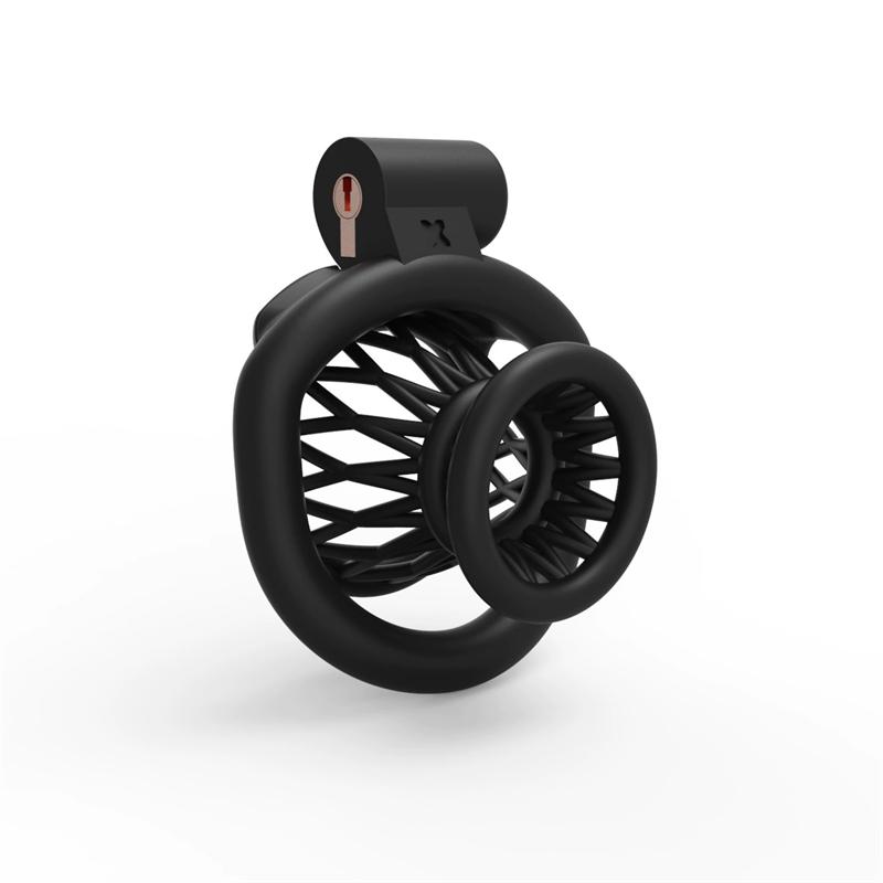 2025 New Male Negative Chastity Cage 4 Colors Cock Cage Abstinence Control Sissy Penis Lock with 4 Size Rings Adult Products
