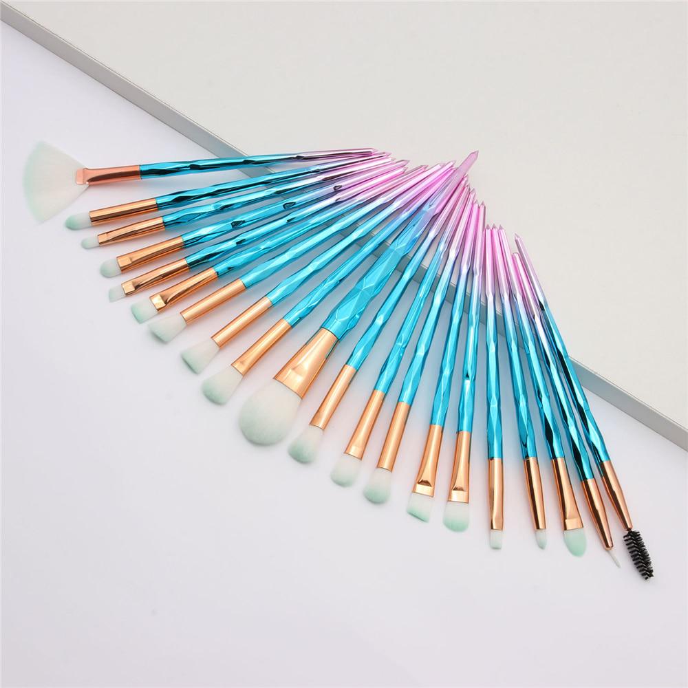 20Pcs Diamond Makeup Brushes Set Beauty Make Up Brush Tool Cosmetic Powder Foundation Blending