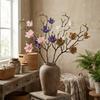 Large Artificial Magnolia Flower Handmade Realistic Faux Magnolia Branch Real Touch Luxury Fake Silk Flower Home Decoration