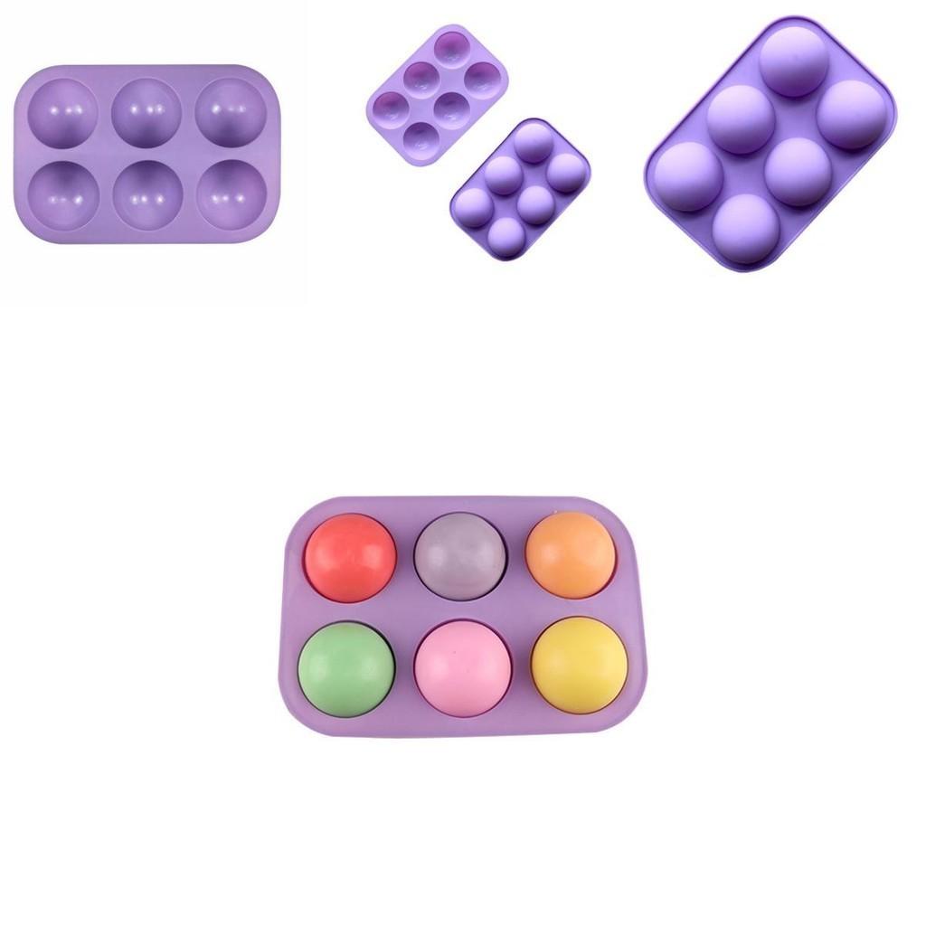 Versatile 3d 6-holes Half Ball Silicone Mold For Perfectly Shaped Chocolate And Cake Treats