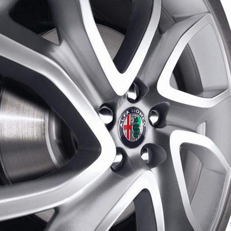 2026 Hot Sticker FOR 56mm For Alfa Romeo 159 156 Stelvio 147 Sportiva GT Mito Giulia Giulietta Metal Emblem Car Hub Stickers Sty