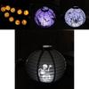 Hochwertige LED Papierkürbislaterne mit Spinne und Fledermaus für Halloween-Partydeko