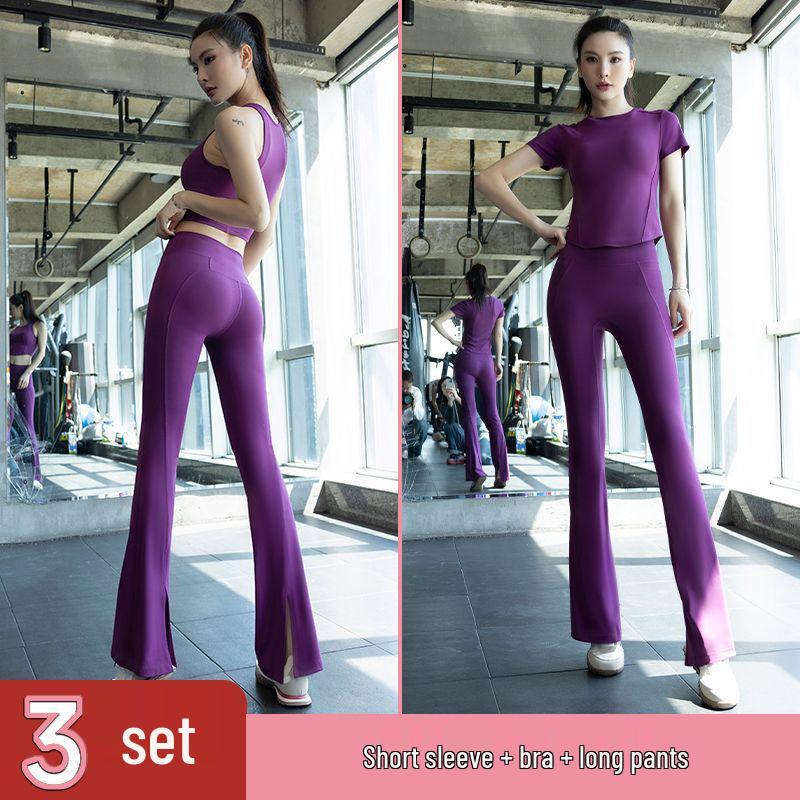 Conjunto de Fitness de Verano de Alta Gama para Mujer - Secado Rápido para Yoga y Pilates - Ropa Exterior de Manga Corta