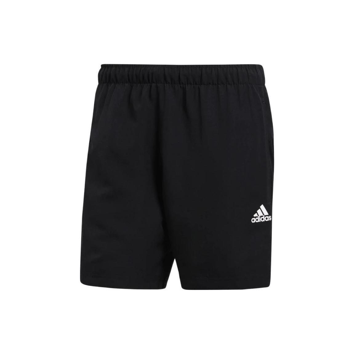 

Adidas Solid Color Logo Straight Leg Sports Casual Shorts Men shorts Black S17593 XXL