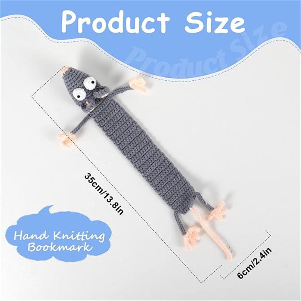 Handmade Knitted Animal Crochet Bookmark Cute Crochet Bookmark Kit for Birthday Christmas Gift Girl Teacher Reader Book Lover