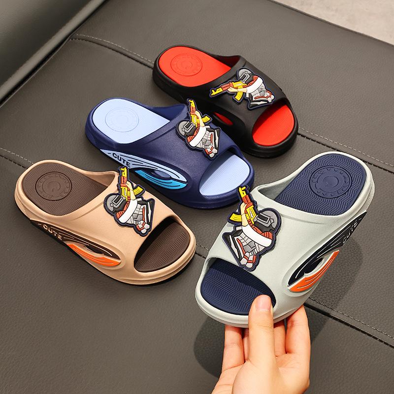 New Style Cartoon Children's Sandals: Soft, Non-Slip Soles, Perfect for Home, Bath, and Outdoor Use with a Unique 'Walking On Poop' Feel.
