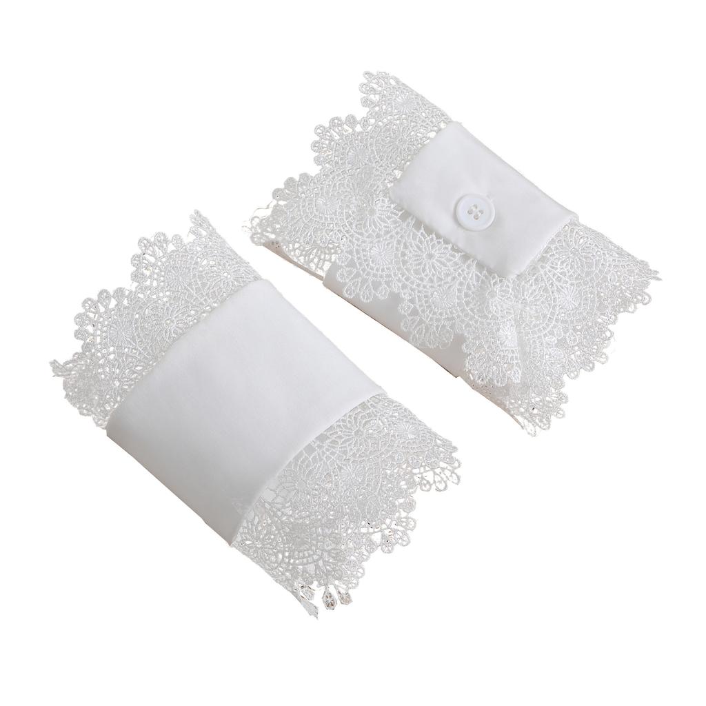 Lace Floral Hollow False Sleeves Decorative Wrist Cuffs Removable Faux Sleeves Arm Sleeves Elegant Universal Fake Cuffs