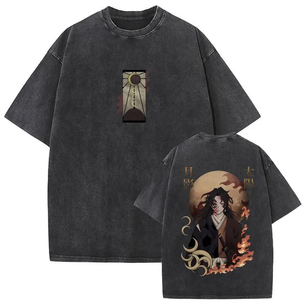 Japan Classic Anime Demon Slayer Graphic Print T-shirt Men Women Loose Casual Oversize Top Cotton Soft Streetwear Harajuku Short Sleeve Summer New Tee