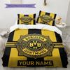 Custom Name BVB Pattern Bedding Quilt Set  Home Decoration  Gift (1 * Duvet Cover + 2 * Pillowcase  Without Core)