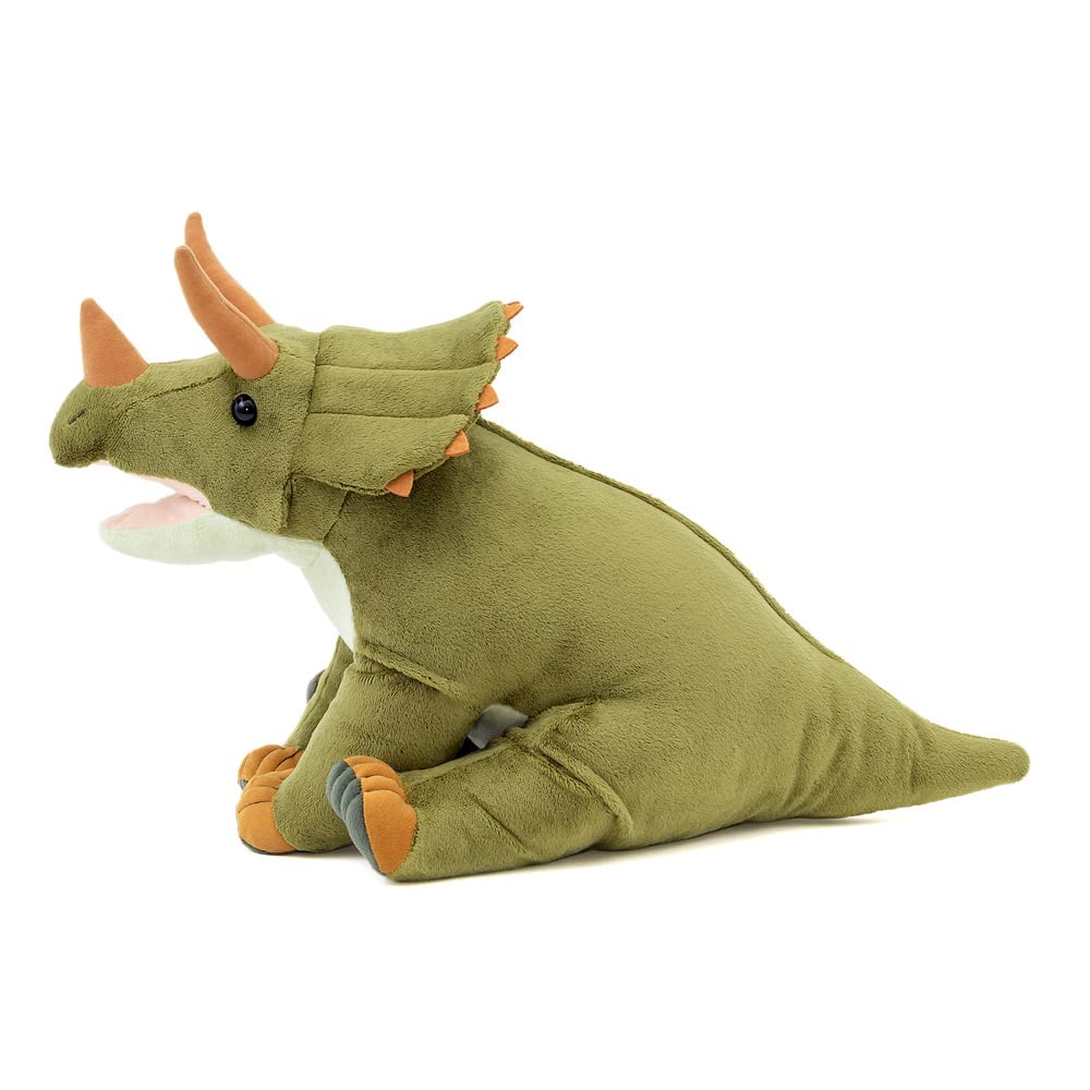 Calorata Triceratops Plush Toy (Large/Sitting Series/Soft Touch) Realistic Dinosaur Toy Doll Gift Present Birthday (Twice Tested) / Christmas Present