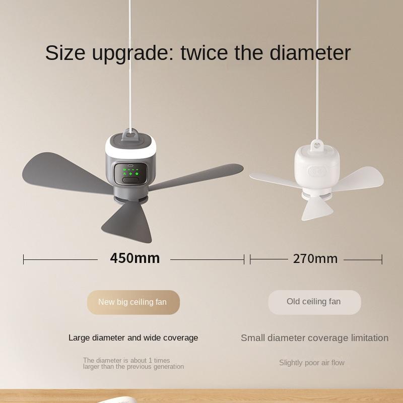 Xiaomi New Remote Control Mini Ceiling Fan USB Wireless Cooling Fan 12000mAh Portable LED Night Light Camping Fan with USB Ceiling Fan