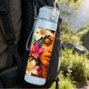 1PC Mariam Wind Chime Line Art 750ml Color Plastic Sports Water Bottle Leakproof Flip Straw Lid Suitable for Sports Office Home Use