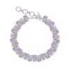 Natural Crystal Stone Jewelry S925 Sterling Silver Bracelet Women's European and American Style Luxury Inlaid with Natural Crystal High-end Design