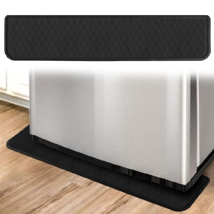 Strong Silicone Refrigerator Tray Simple Cleaning Spill Guard Nonslip Bottom for Under Freezer and Washing Machine
