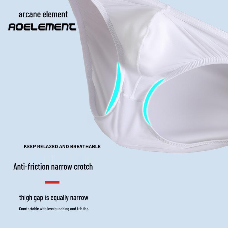 Men's Low Waist Ice Silk Thong: Elastic, Sexy, High Cut, Comfortable Sports Underwear