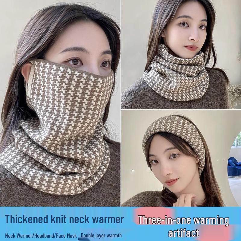 New Arrival: Korean-Style Warm Ear-Hanging Scarf Mask - Thick, Windproof, and Cold-Proof