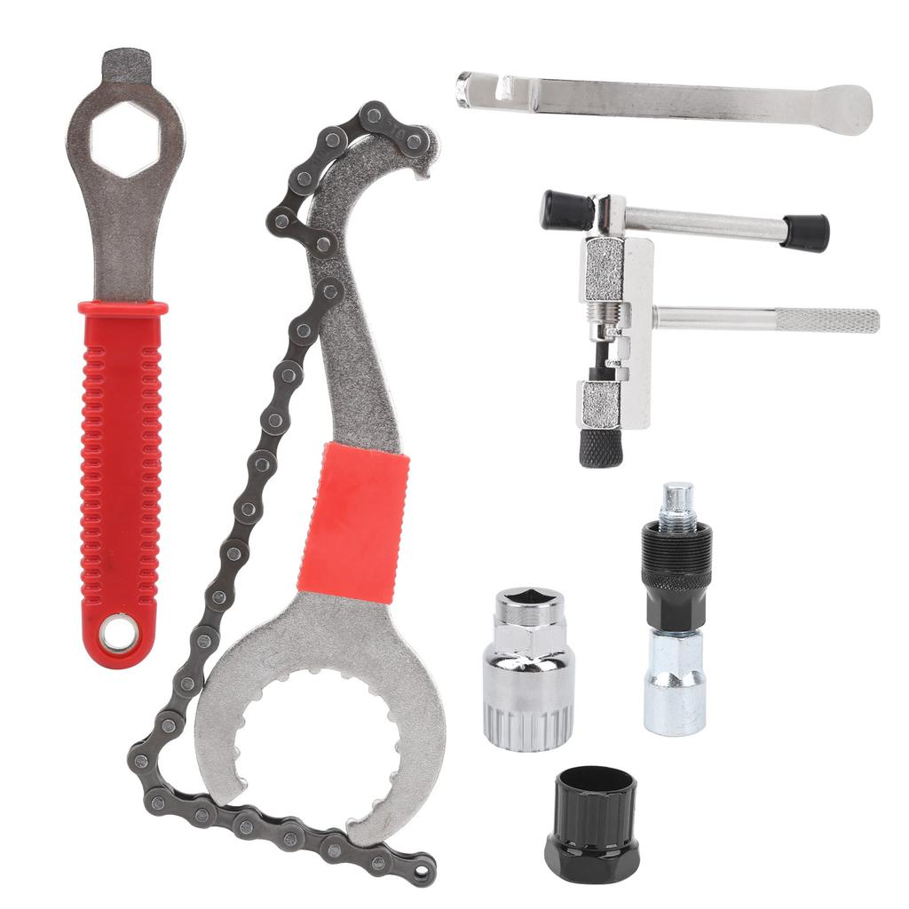 7Pcs Multifunctional Bicycle Flywheel Removal Kit Chain Wheel Tool Set Bike Repair Tool(Levier De