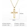 Cazador Jesus Kreuz Hohl Anhänger Halsketten für Damen Herren Christliches Choker Großhandel Edelstahl Schmuck Geburtstagsgeschenke